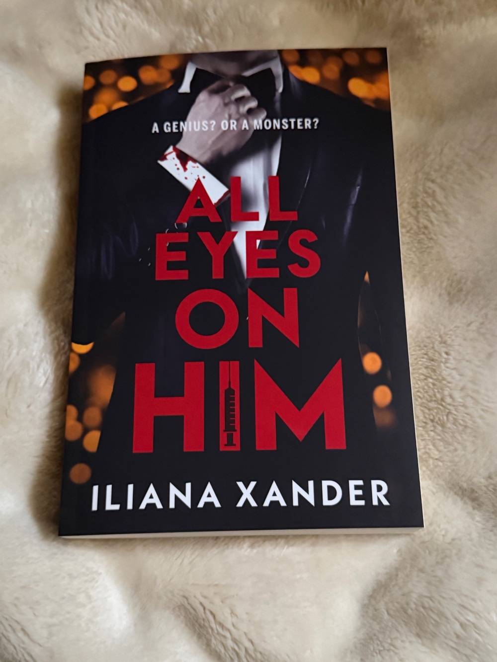 "All Eyes on Him" Red and Black Hardcover Book